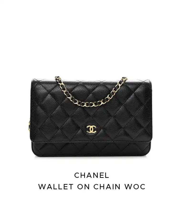 black chanel wallet on chain woc