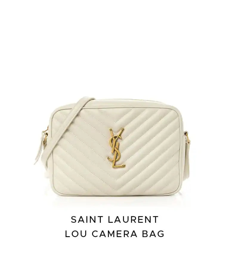 white saint laurent lou camera bag