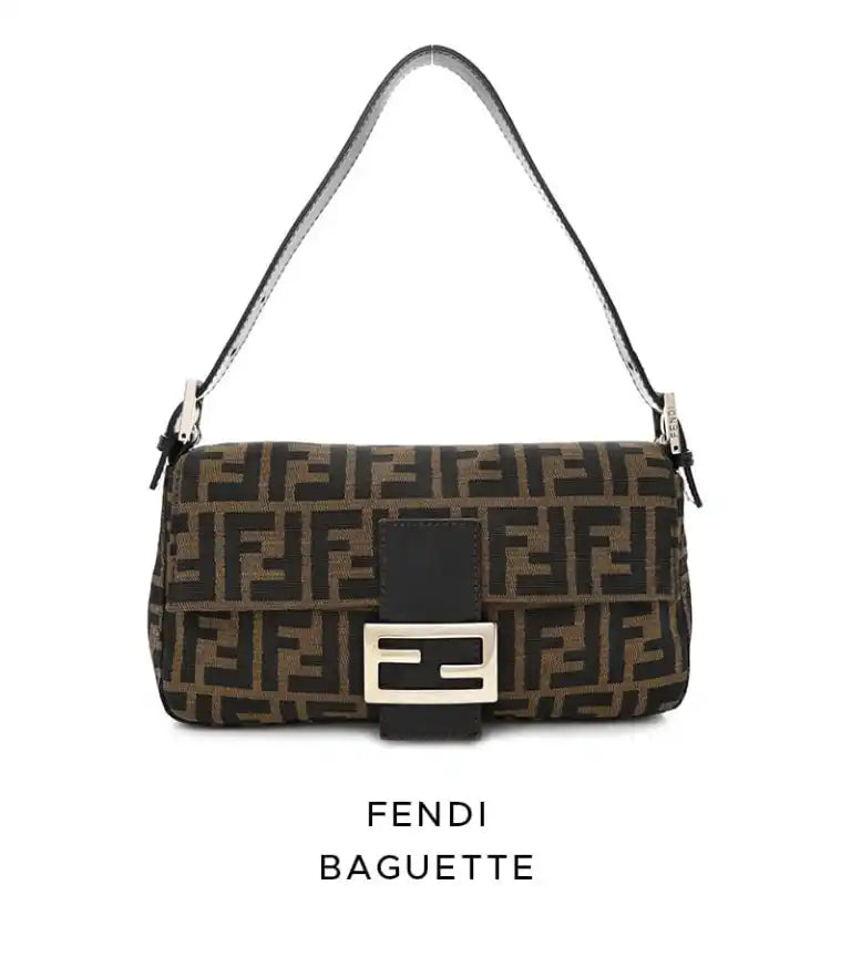 brown fendi baguette