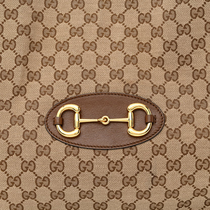 Gucci Monogram Horsebit 1955 Tote Bag Beige Brown Sugar 9 of 16