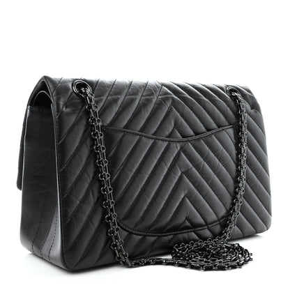 Chanel Aged Calfskin Chevron Quilted 2.55 Reissue 226 So Black 3 of 11