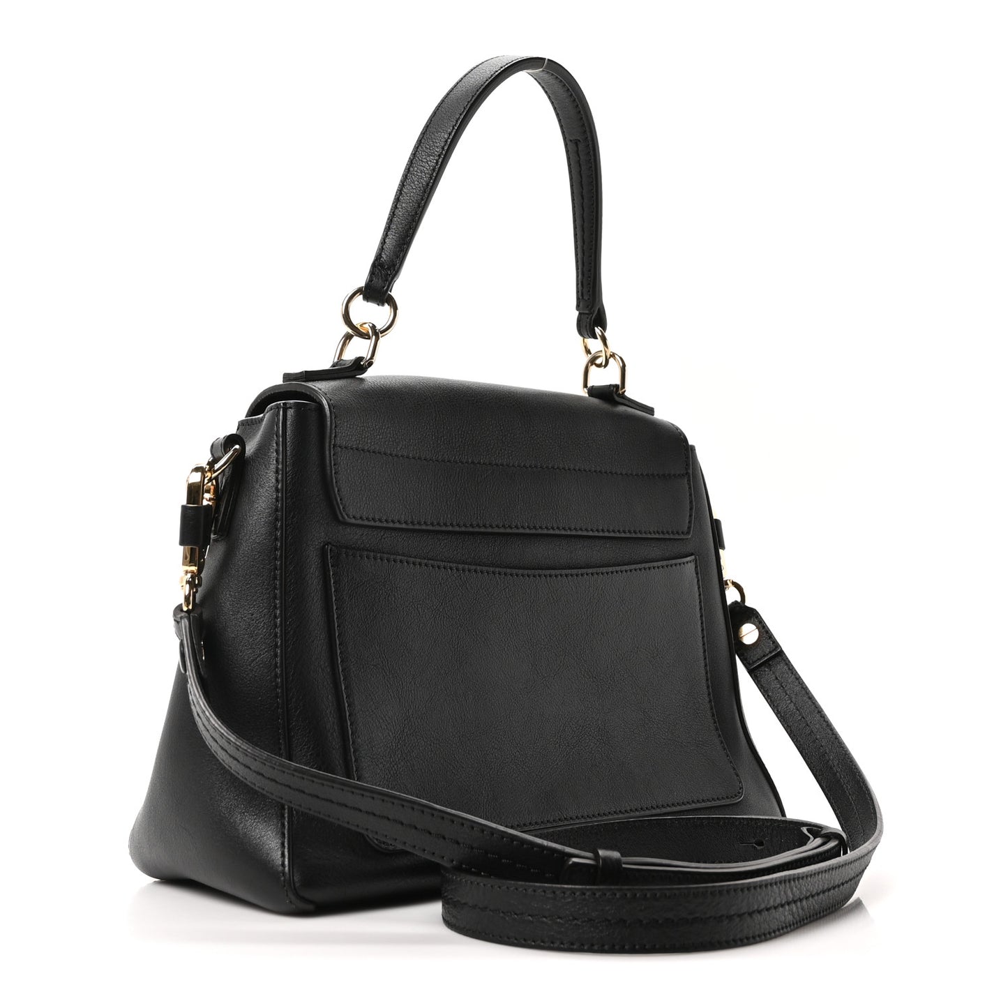 Calfskin Small Faye Day Shoulder Bag Black