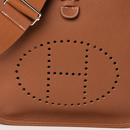 Hermes Taurillon Clemence Evelyne III PM Gold 8 of 11