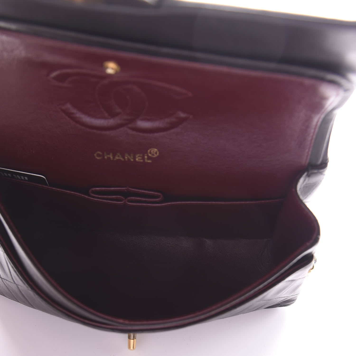Chanel Lambskin Quilted Medium Double Flap Black 6 of 8