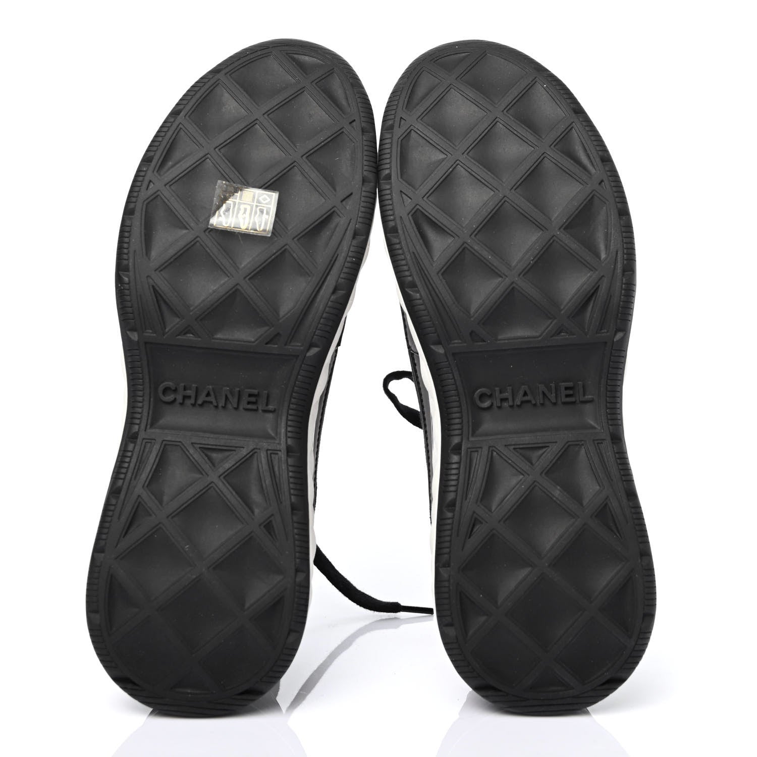 Chanel Velvet Calfskin Mixed Fibers CC Sneakers 37.5 Black 4 of 4