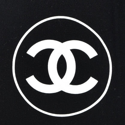 Chanel Wool CC Scarf White Black 4 of 5