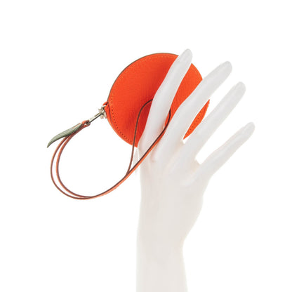 Hermes Chevre Mysore Tutti Frutti Orange Coin Purse Charm Feu Canopee 2 of 8