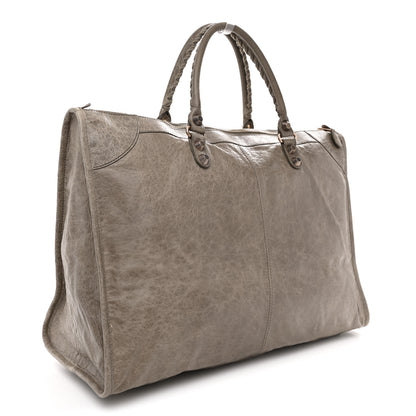 Balenciaga Agneau Giant 21 Rose Gold Hardware Weekender Gris Poivre 4 of 14