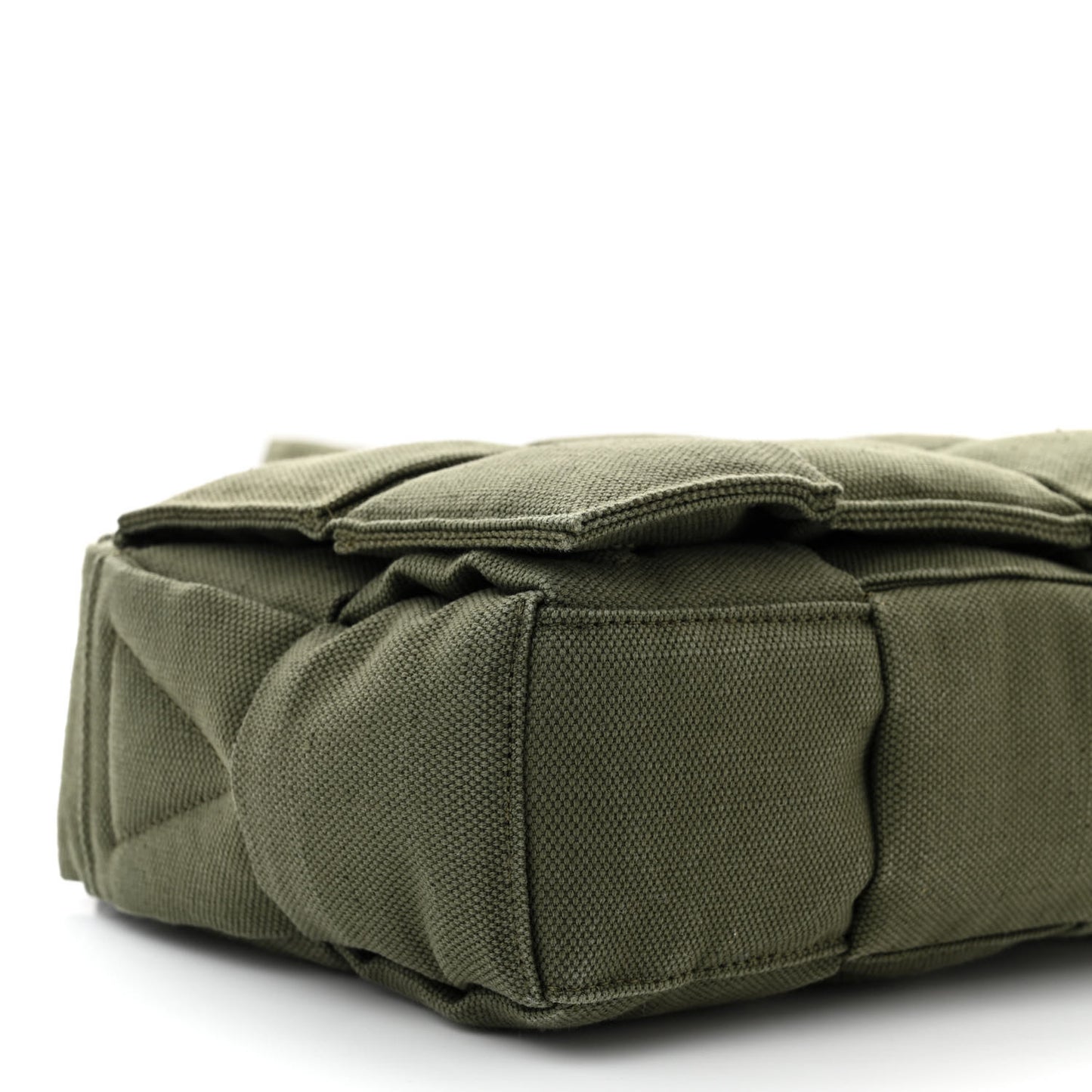 Canvas Intrecciato Padded Tech Cassette Belt Bag Crocodile