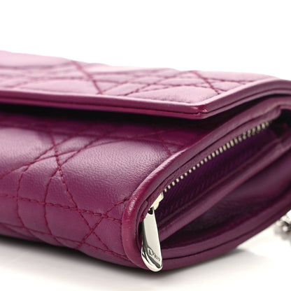 Christian Dior Lambskin Cannage Lady Dior Rendezvous Wallet On Chain More 7 of 7