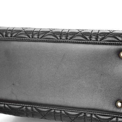 Christian Dior Lambskin Cannage Medium Lady Dior Black 11 of 12
