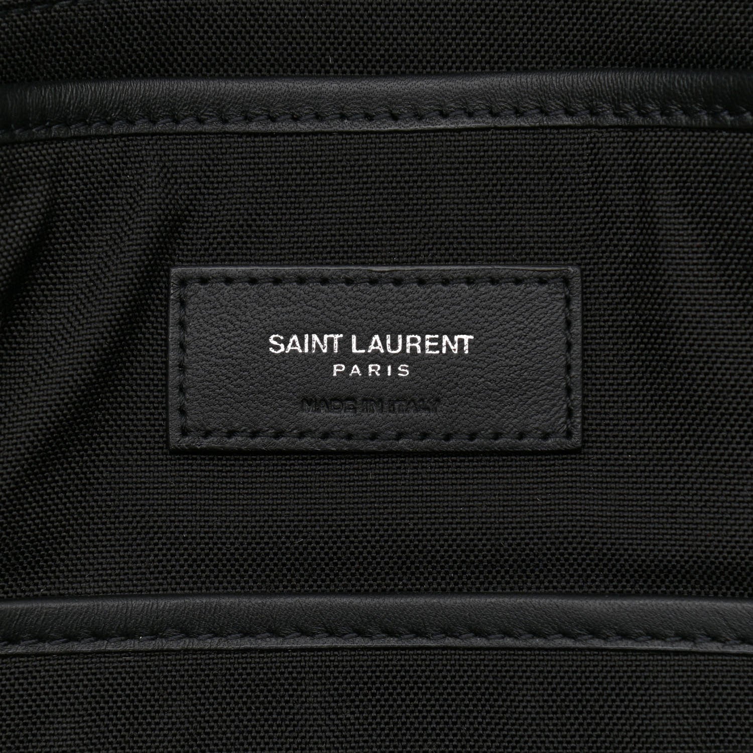 Saint Laurent Calfskin Checked Print Nuxx Backpack Black White 6 of 12