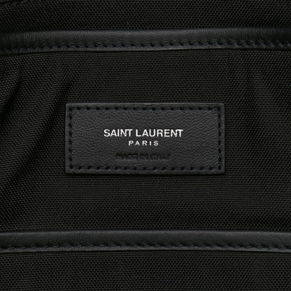 Saint Laurent Calfskin Checked Print Nuxx Backpack Black White 6 of 12