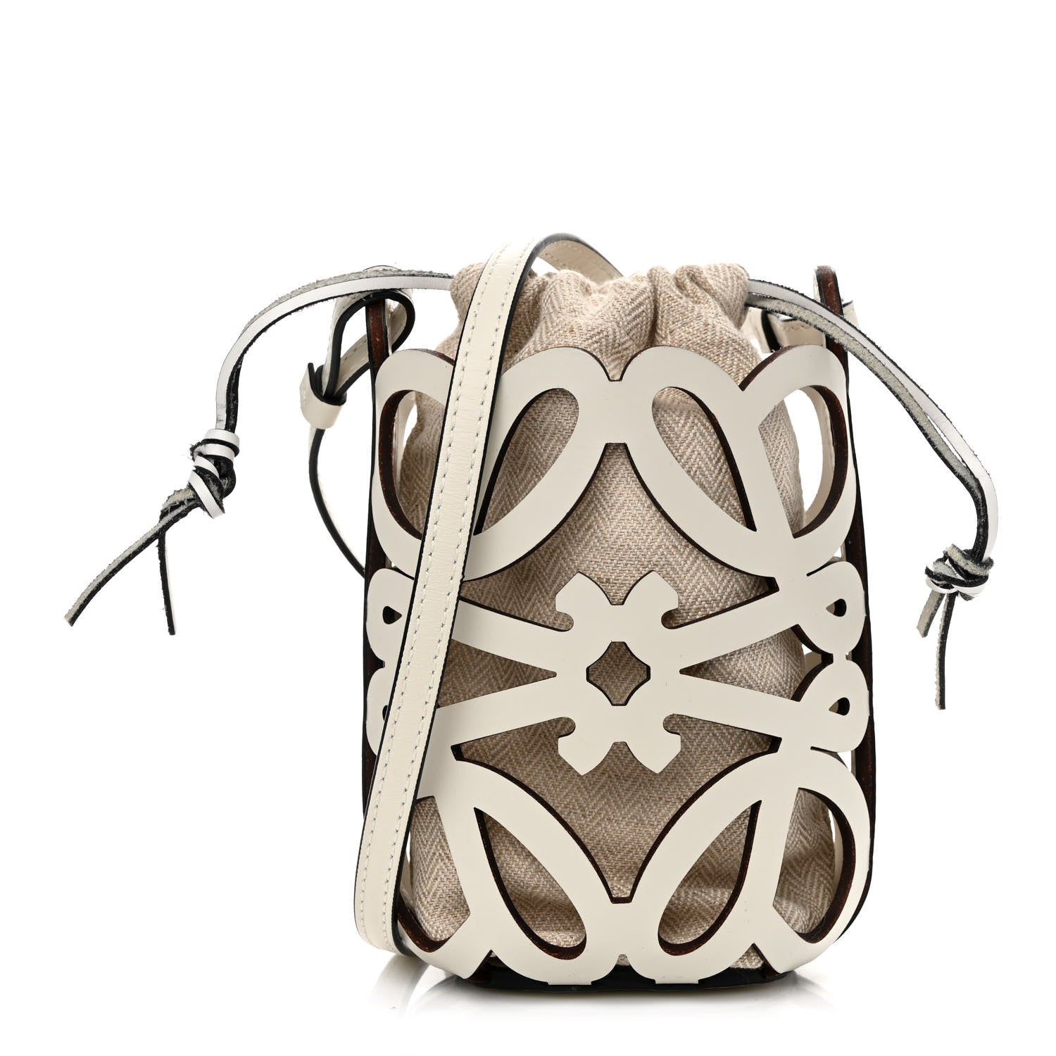 Loewe x Paula’s Ibiza Cutout Anagram Pocket Crossbody Bag White 1 of 10