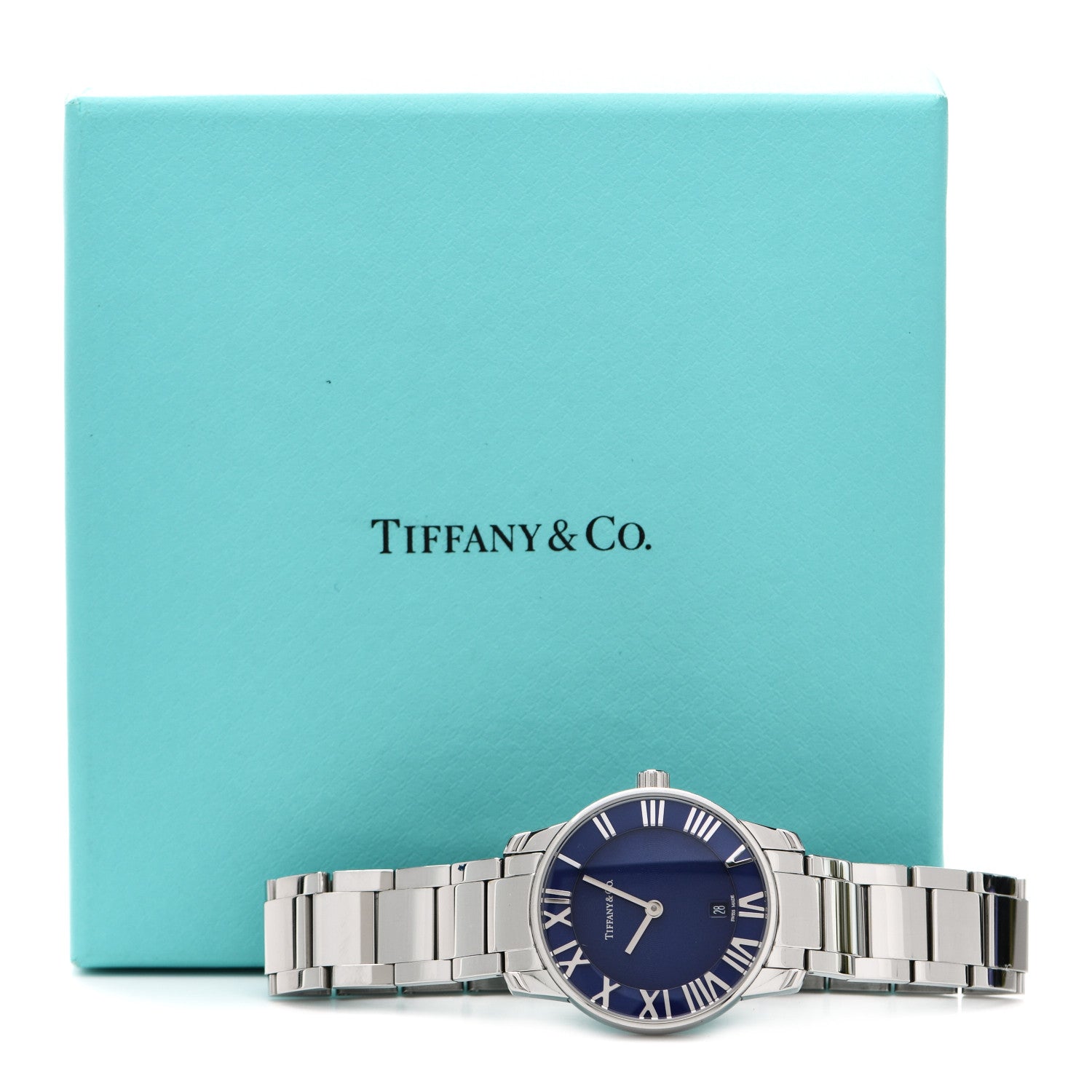 Tiffany Stainless Steel 29mm Atlas 2-Hand Quartz Watch Blue Azure 5 of 5