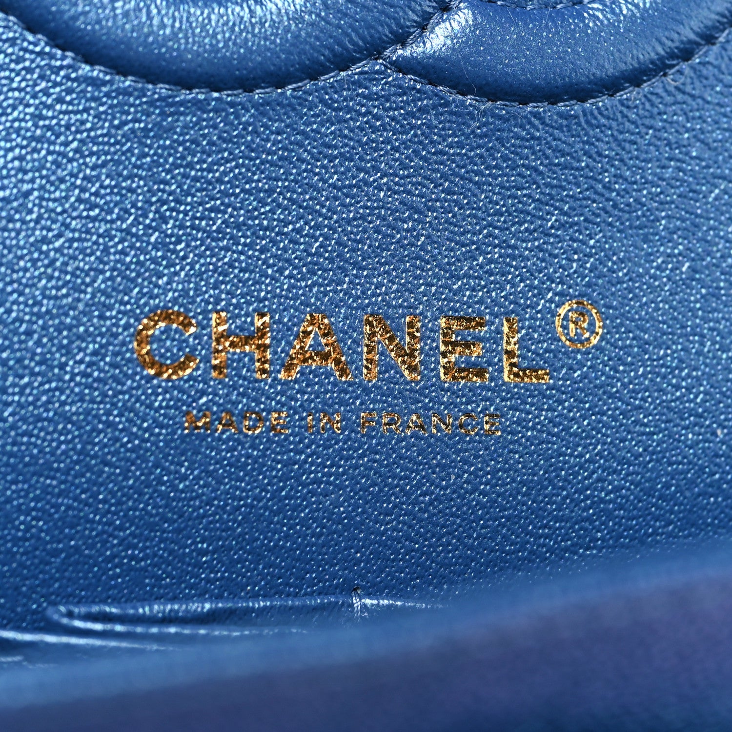 Chanel Iridescent Caviar Quilted Medium Double Flap Dark Blue 6 of 11