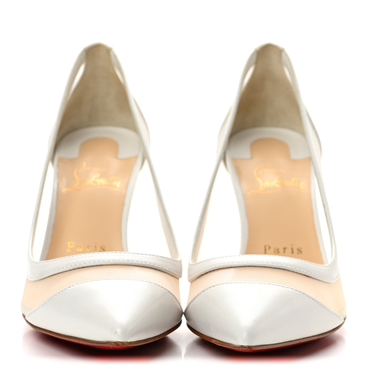 Christian Louboutin Kid Rete Galativi 85 Pumps 37 White 3 of 11