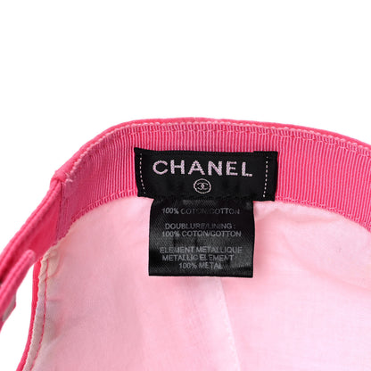Chanel Cotton CC Cap Hat Fuchsia Orange 7 of 8