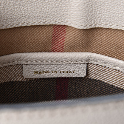 Burberry Soft Grain Calfskin Small Buckle Tote Limestone 5 of 12