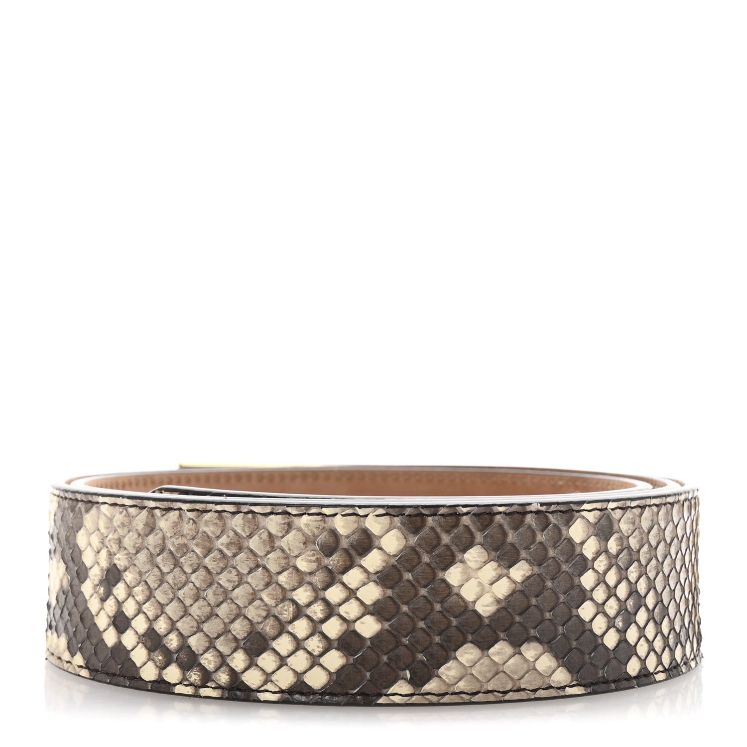 Fendi Snakeskin FF Belt 95 38 Brown Multicolor 2 of 4