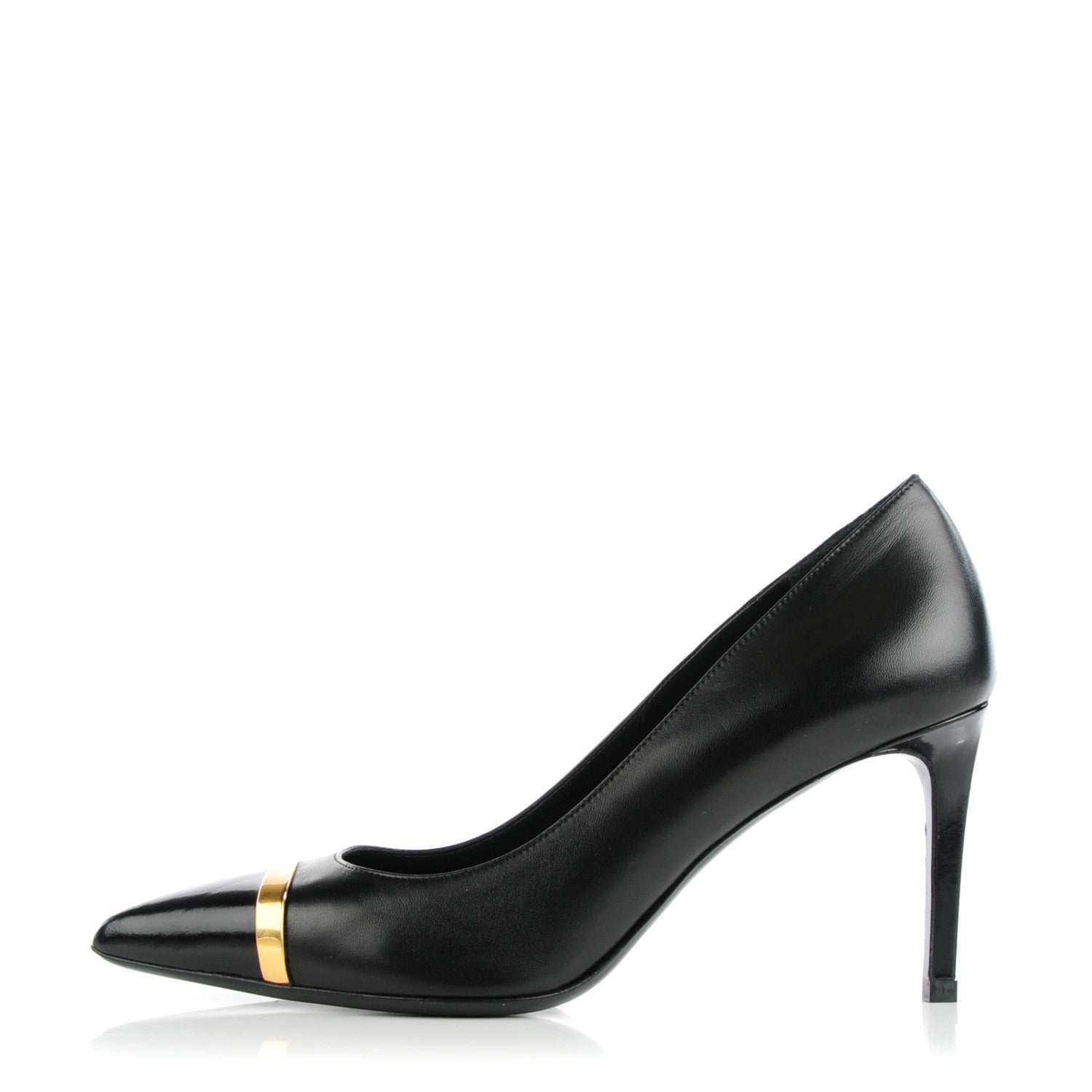 Saint Laurent Leather Classic Paris 80 Cap Toe Escarpin Pumps 37.5 Black 1 of 7