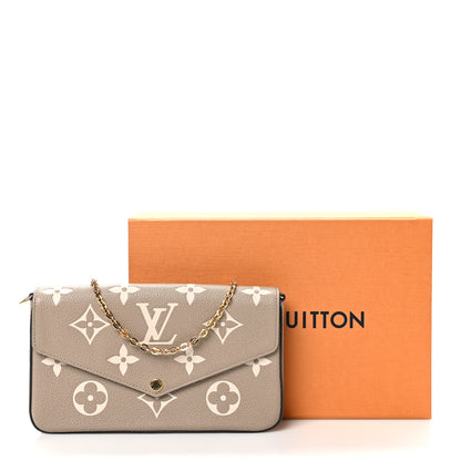 Louis Vuitton Empreinte Monogram Giant Felicie Pochette Tourterelle Creme 13 of 13