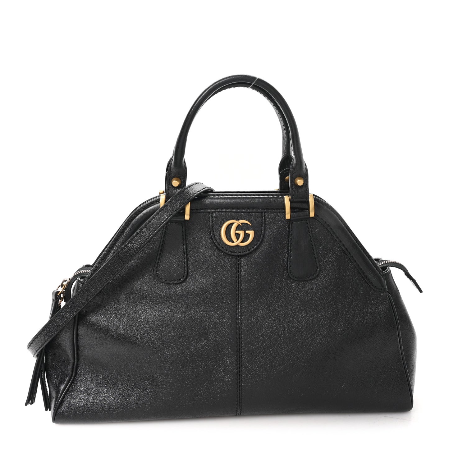 Calfskin Medium Re(Belle) Top Handle Bag Black