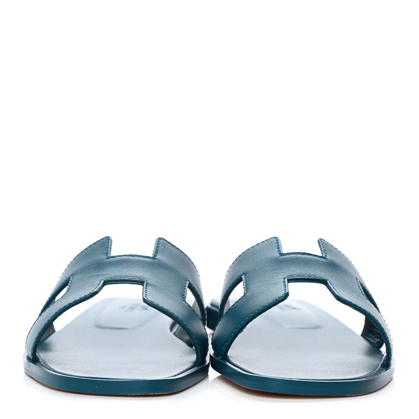 Calfskin Oran Sandals 36 Bleu Emeraude