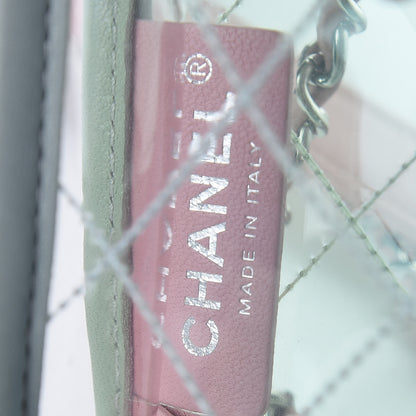 Chanel Lambskin PVC Quilted Medium Coco Splash Flap Blue Green 8 of 9