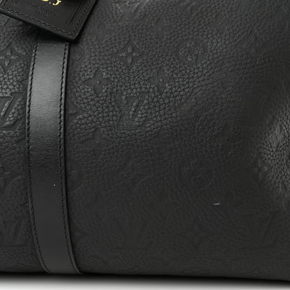 Louis Vuitton Taurillon Monogram Keepall Bandouliere 50 Black 15 of 18
