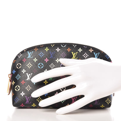Louis Vuitton Monogram Multicolor Cosmetic Pouch Black Grenade 2 of 10