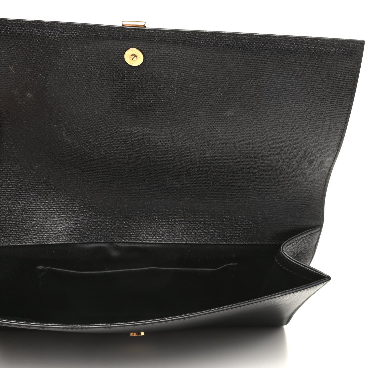 Textured Calfskin Y Ligne Clutch Black