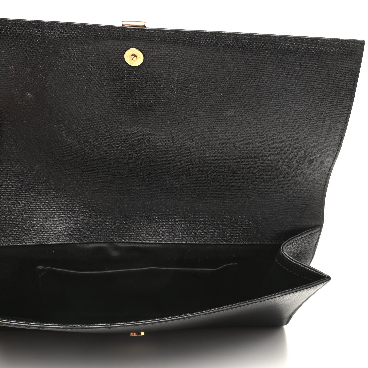 Saint Laurent Textured Calfskin Y Ligne Clutch Black 5 of 9