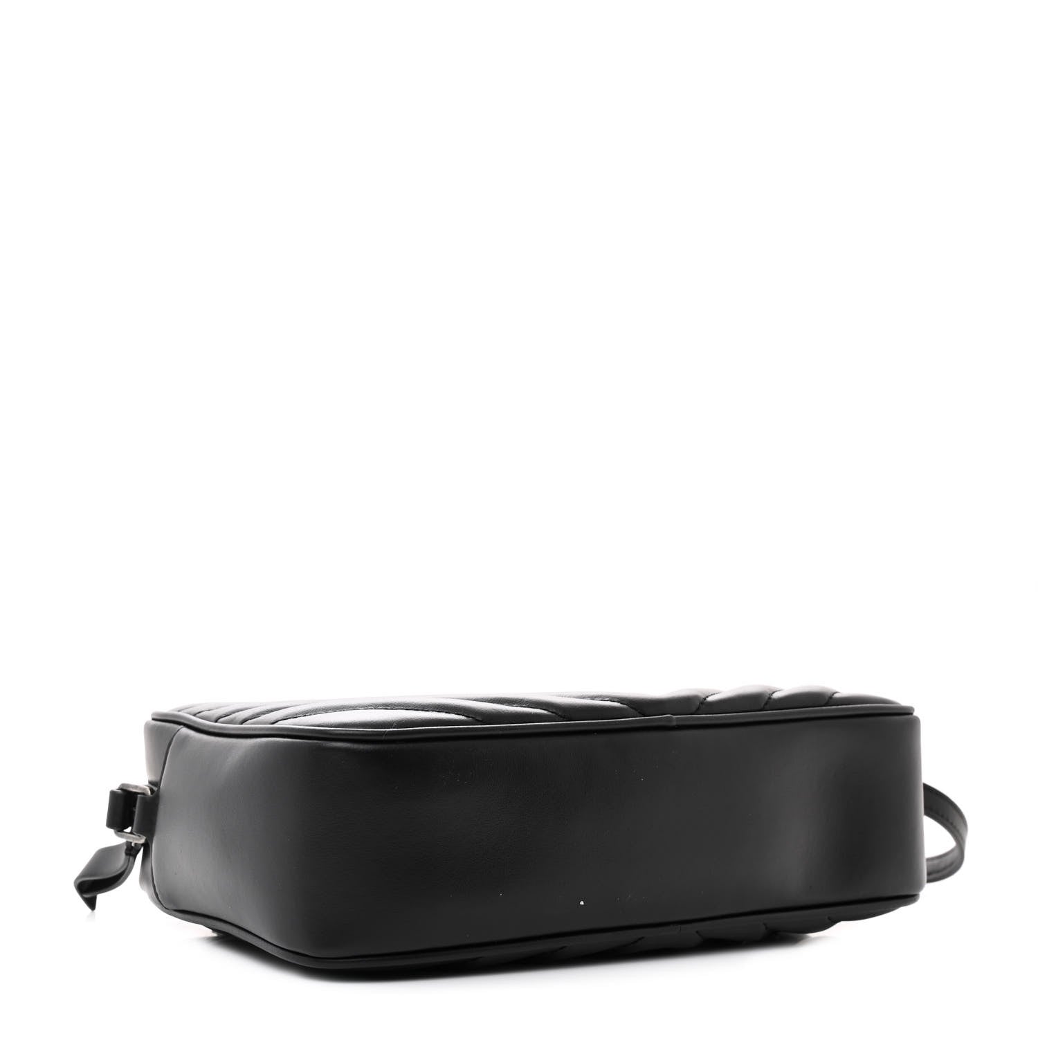 Saint Laurent Calfskin Matelasse Monogram Lou Camera Bag Black 4 of 11