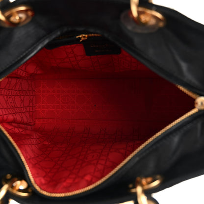 Christian Dior Lambskin Cannage Large Lady Dior Black 6 of 13