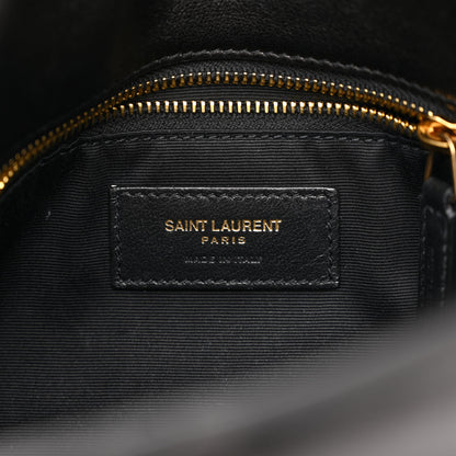 Saint Laurent Lambskin Quilted Small Loulou Puffer Monogram Chain Satchel Black 5 of 9
