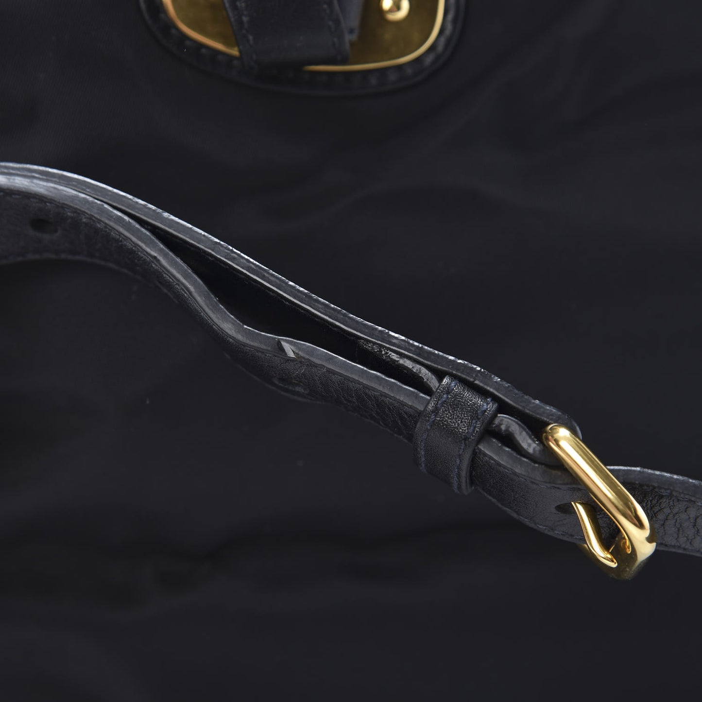 Tessuto Nylon Soft Calfskin Tote Black