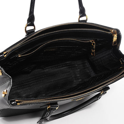 Prada Saffiano Lux Medium Double Zip Tote Nero Black 5 of 10