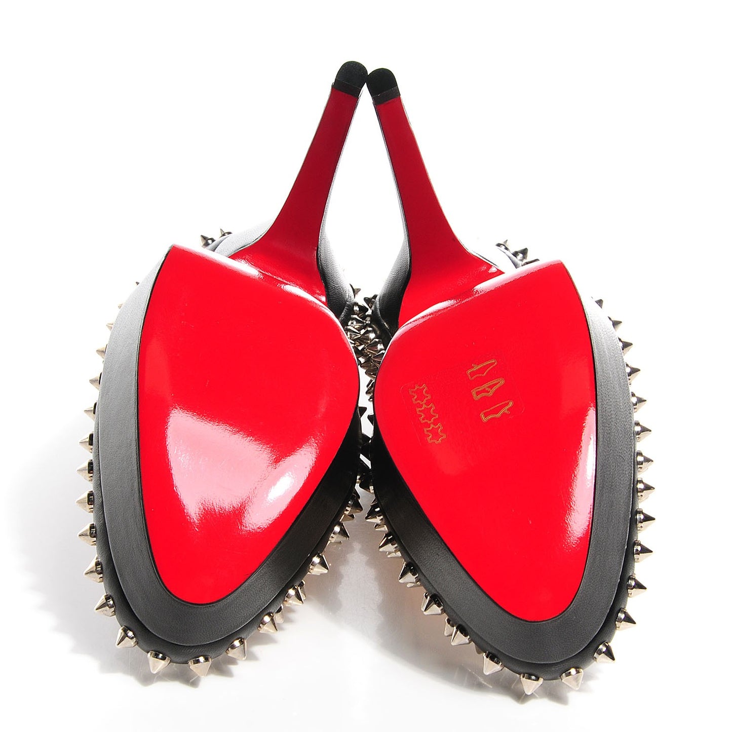 Nappa Bianca Spikes 140 Pumps 37 Black Silver