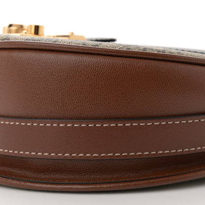 Gucci GG Supreme Monogram Calfskin Small Padlock Messenger Shoulder Bag Beige Black Cuir 10 of 10