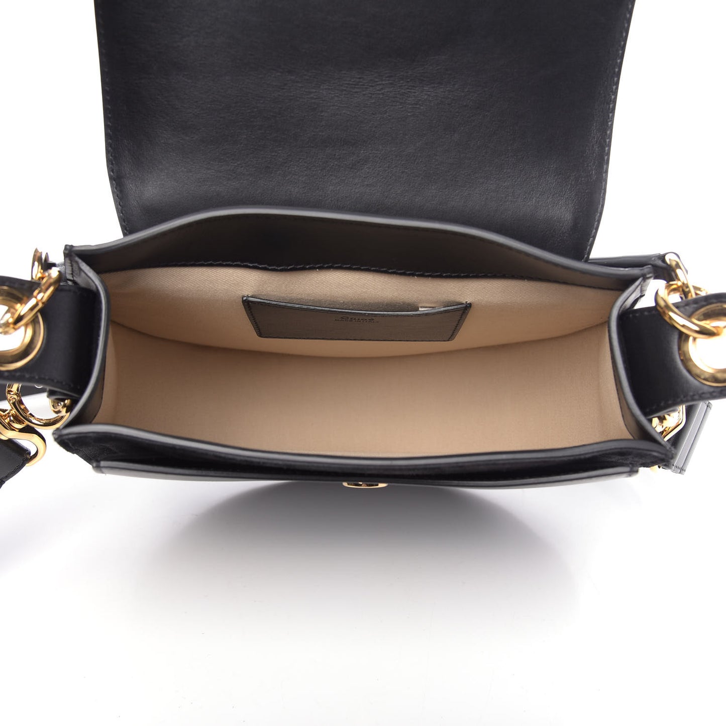 Calfskin Suede Large Tess Bag Black