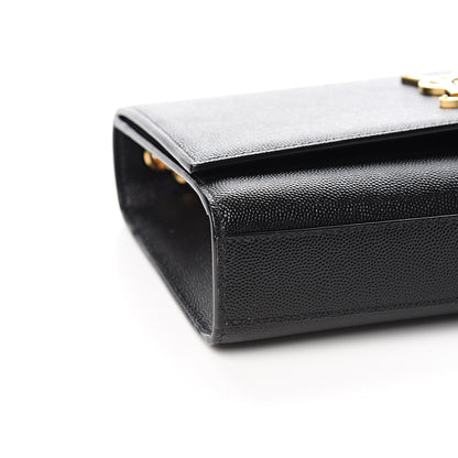 Saint Laurent Grain De Poudre Medium Classic Monogram Kate Satchel Black 6 of 9