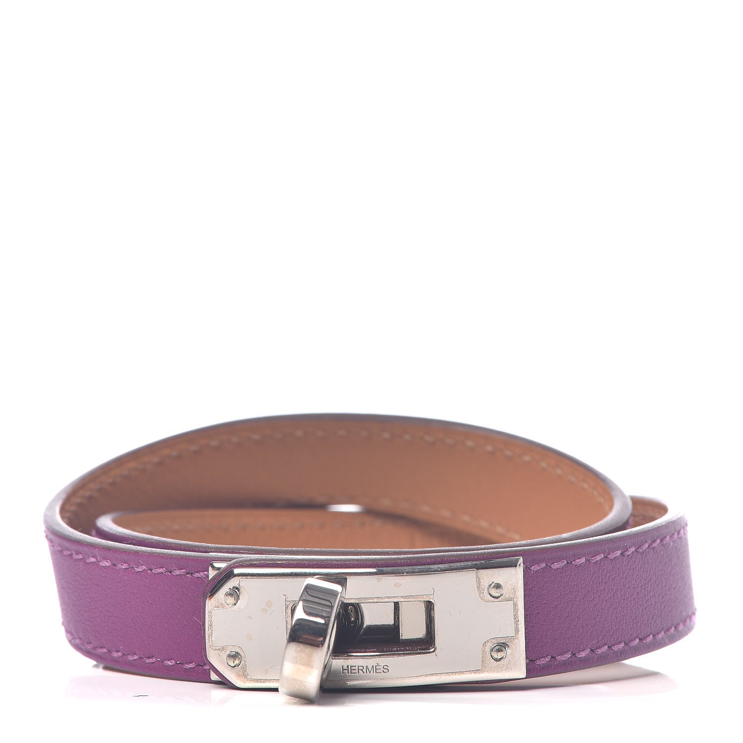 Hermes Swift Kelly Double Tour Bracelet M Cyclamen 1 of 8