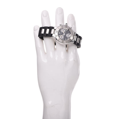 Cartier Stainless Steel Rubber 38mm Must 21 Chronoscaph Quartz Watch Black 2 of 8