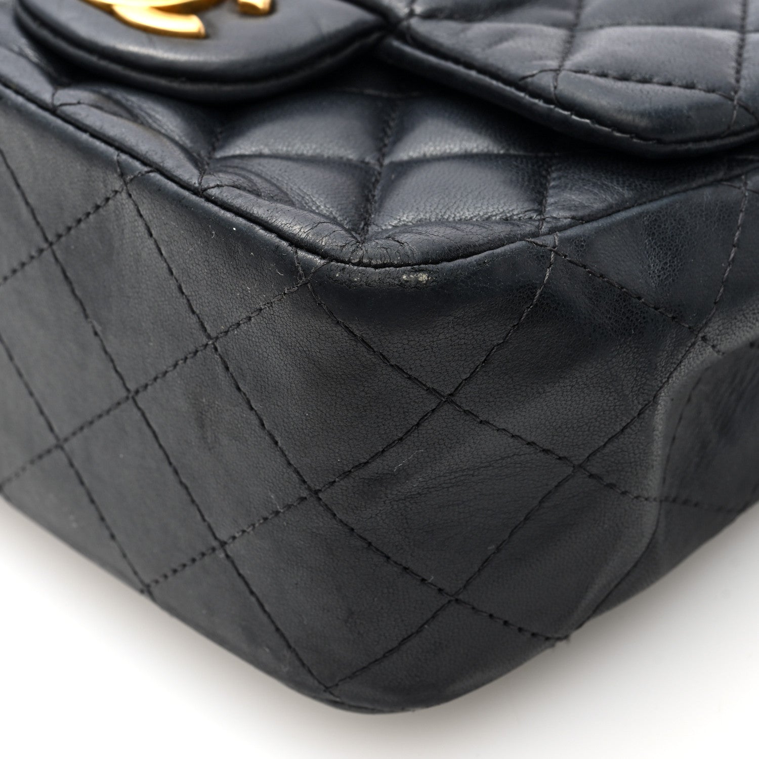 Chanel Lambskin Quilted Mini Square Flap Black 10 of 10
