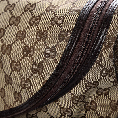 Gucci Monogram Natural Pigskin Large Diaper Bag Beige Ebony Cocoa Dark Chocolate 18 of 18