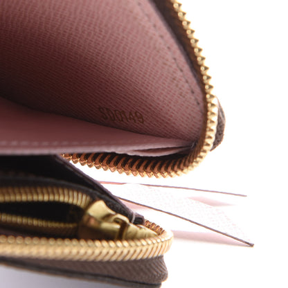 Louis Vuitton Damier Ebene Clemence Wallet Rose Ballerine 10 of 11