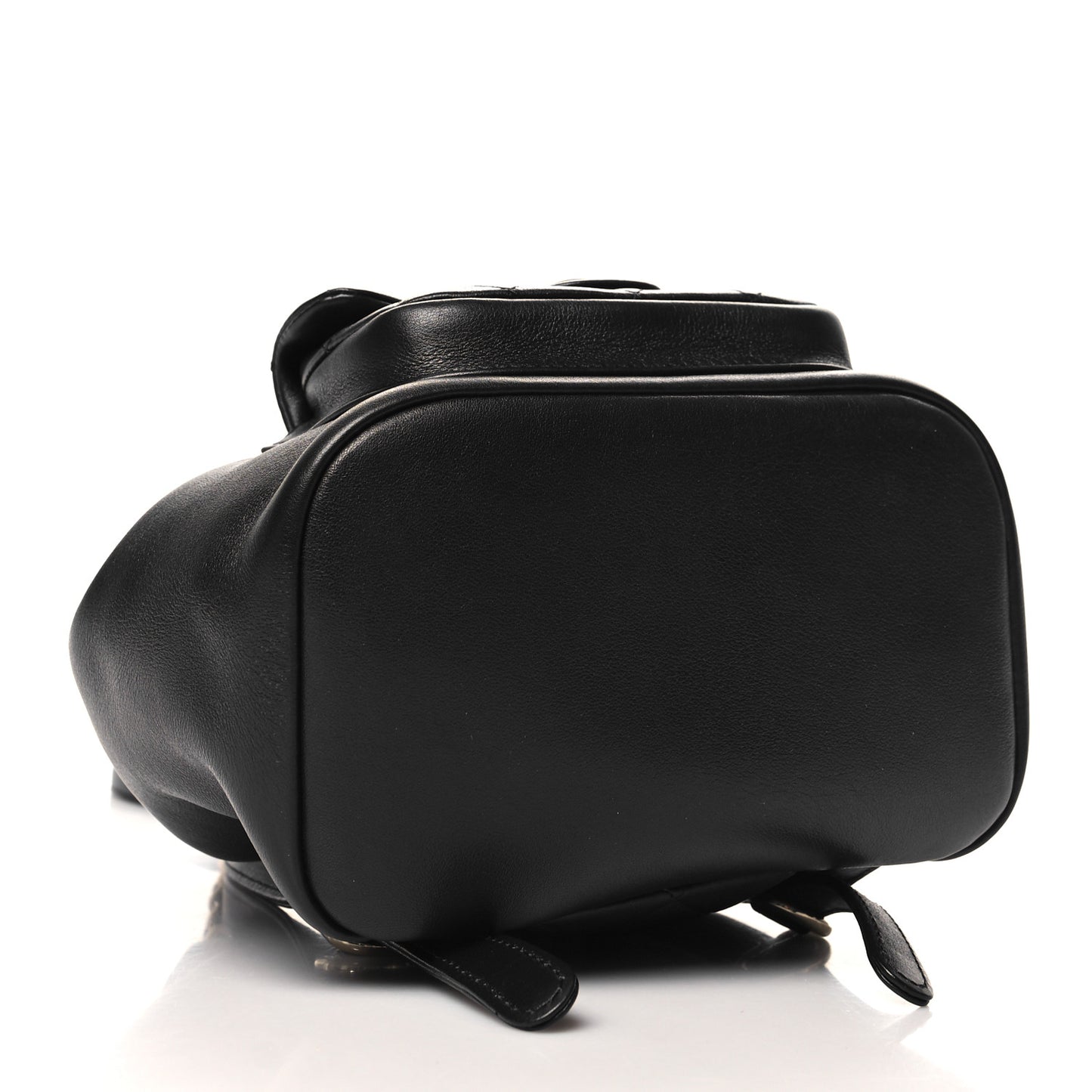 Lambskin Quilted Small Duma Drawstring Backpack Black