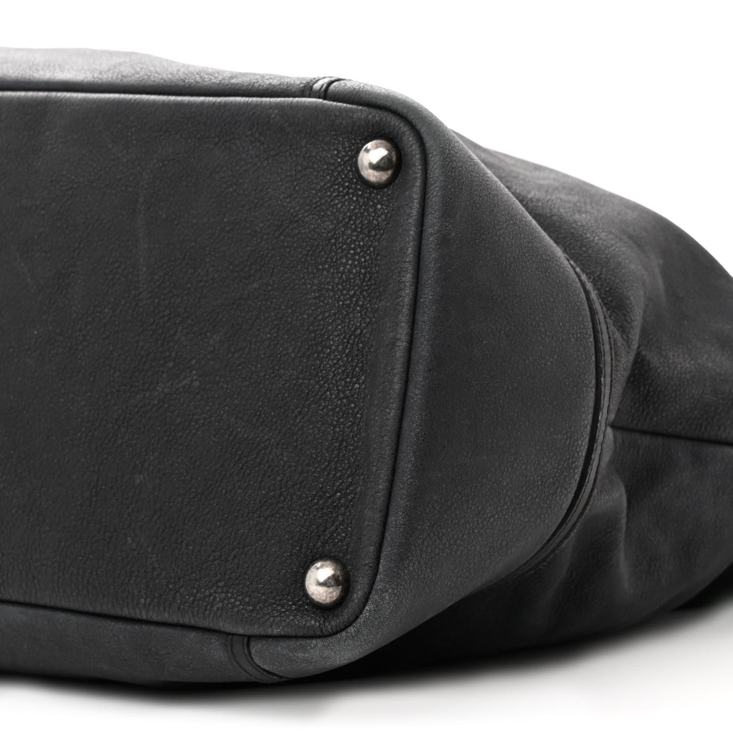 Washed Calfskin Tote Black