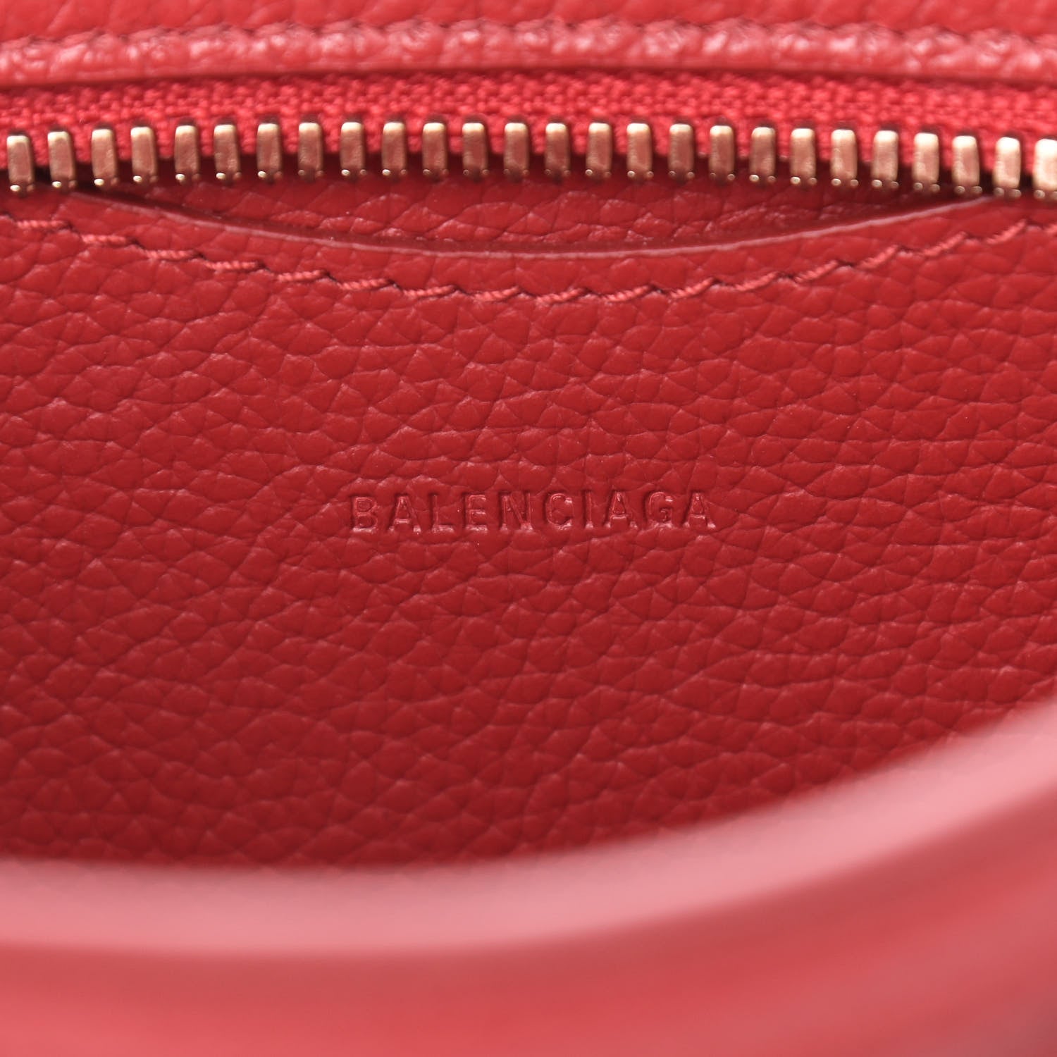 Balenciaga Grained Calfskin Neo Classic Gold Hardware Nano City Crossbody Medium Red 6 of 10